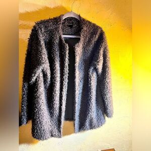 Free Press open teddy bear cardigan- grey size LG, such a lovely piece - style